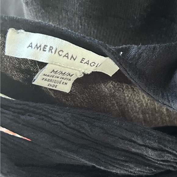 American Eagle Women's Embroidered Babydoll Open Back Boho Festival Top M - Picture 4 of 5